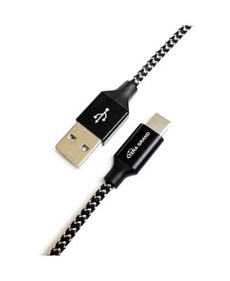 6' USB 2.0 Type C to A Braided Cable with Aluminum Housings