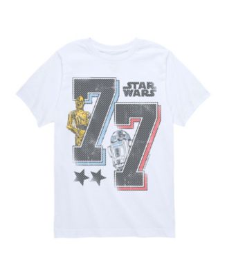 Star Wars Boys' 8-20 C-3PO and R2D2 Sporty Short-Sleeve Graphic T-Shirt