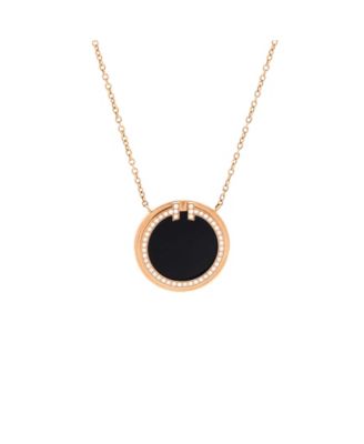 T Circle Pendant Necklace