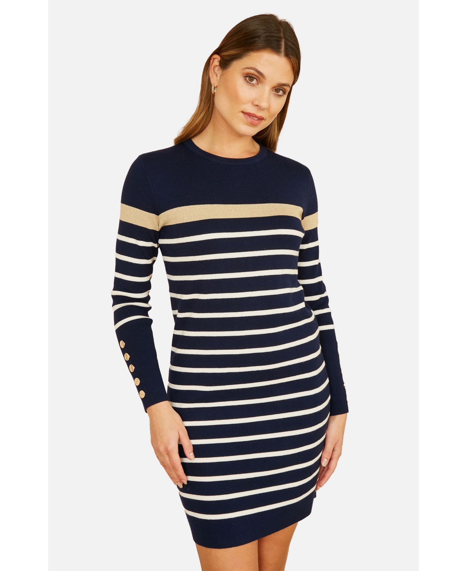 Women's Striped Knitted Dress