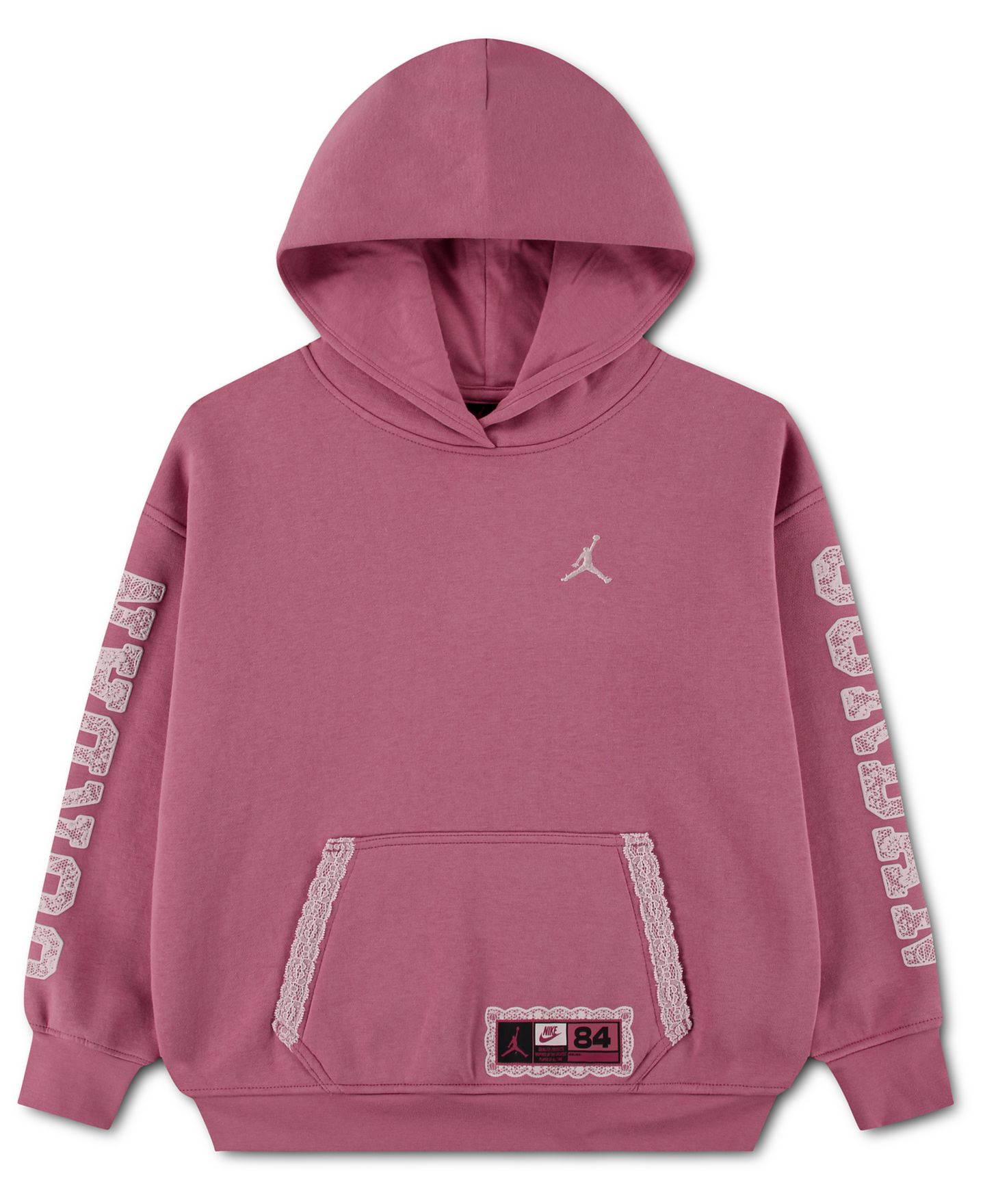 Худи Jordan Allstar Fleece Pullover для девочек, цвет: Пустынный ягодный — фото 1
