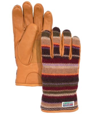 Men's Textural Stripe Hybrid Gloves