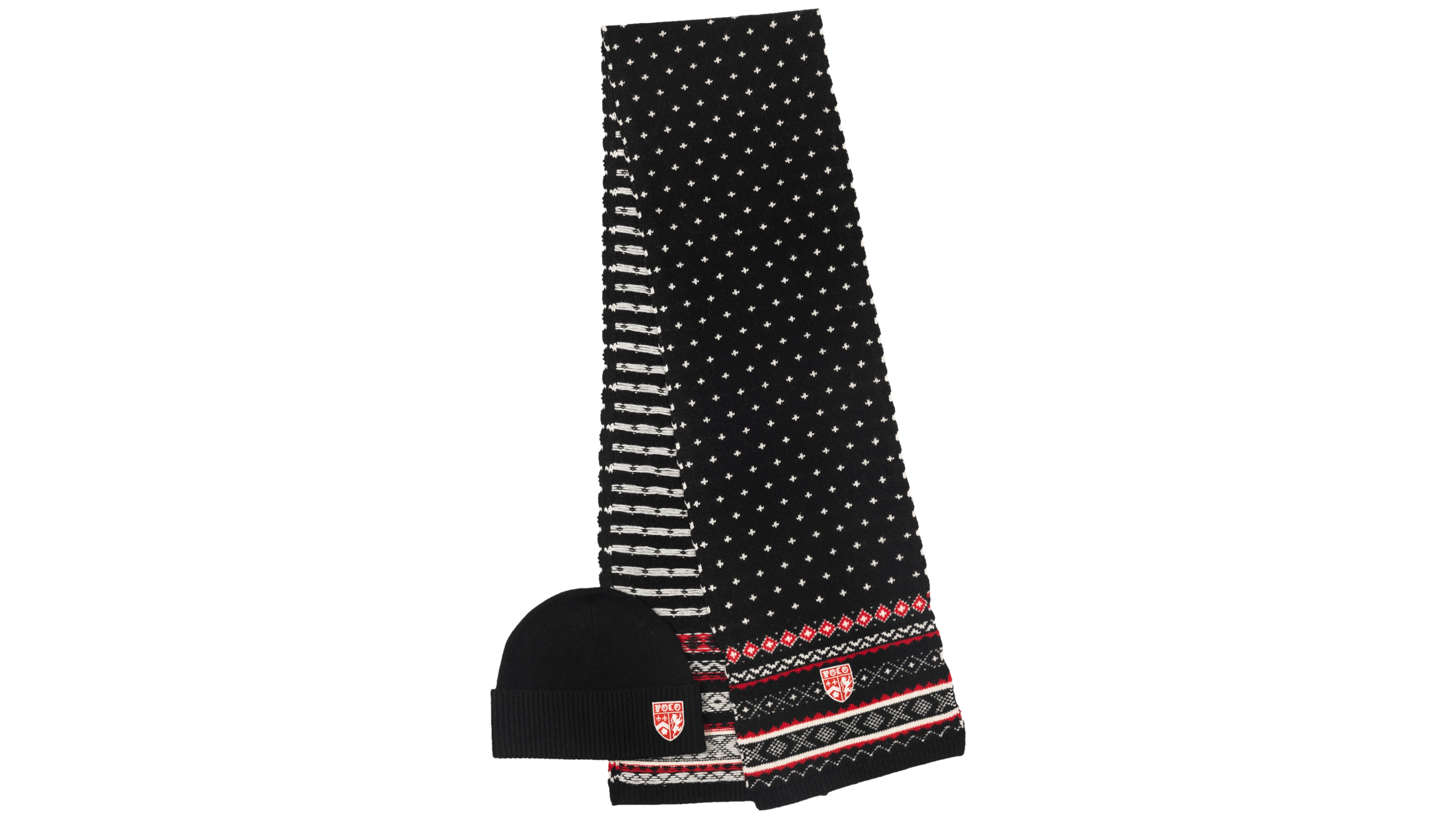 Polo Ralph Lauren Men's Holiday Jacquard Scarf and Beanie, 2-Piece Set