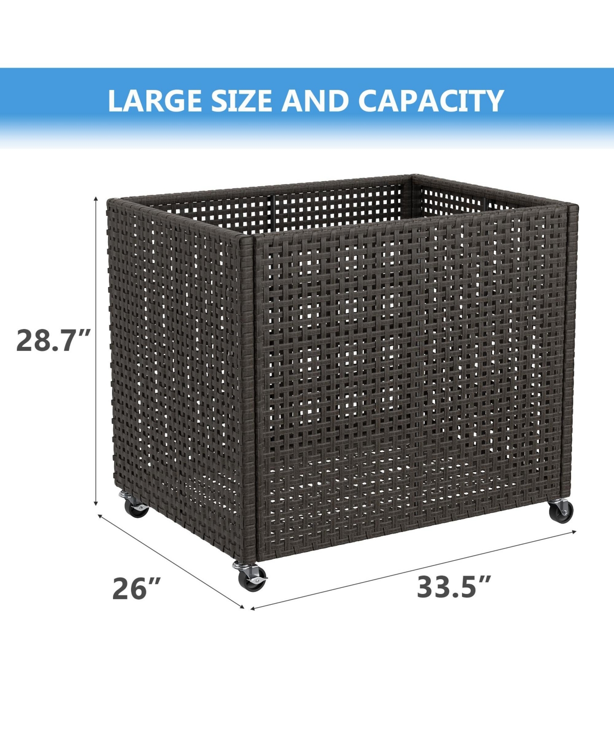 homfan Pool Float Storage Organizer with Wheels, Large Outdoor Mesh Rolling Cart for Noodles, Toys, Floats
