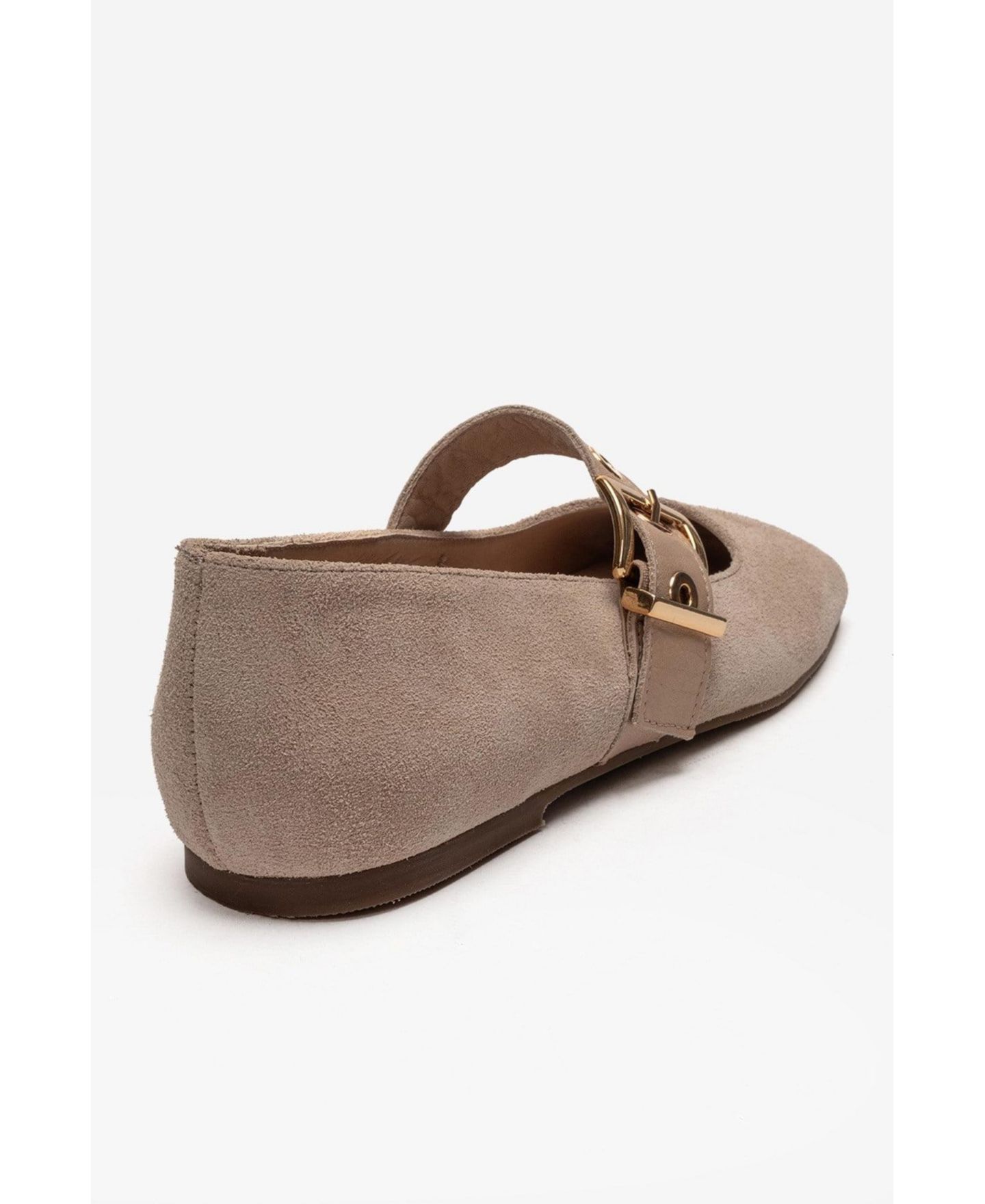 Женские кожаные балетки Forever & Always Shoes Jonas, цвет: Бежевый замшевый — фото 6