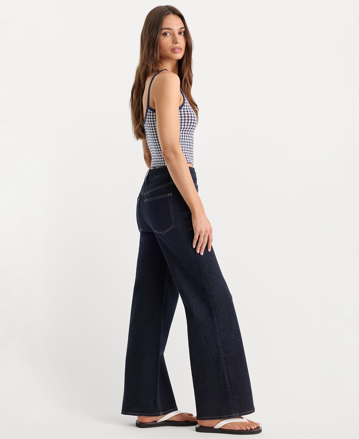 Good American Women's Always Fits Slim Palazzo Jeans view 3 — MAYCSS fashion products