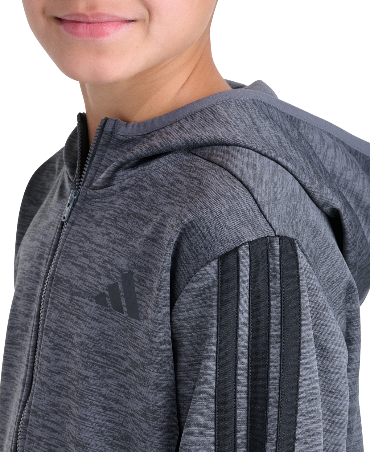 adidas Boys' 8-20 Long-Sleeve Hooded Jacket
