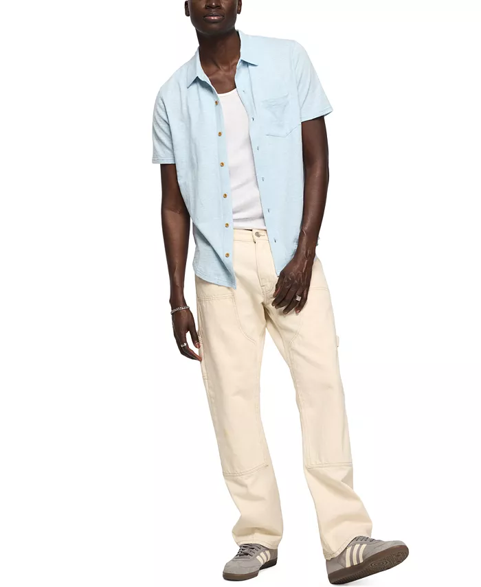 Men's Linen Blend Short-Sleeve Shirt - thumbnail 5