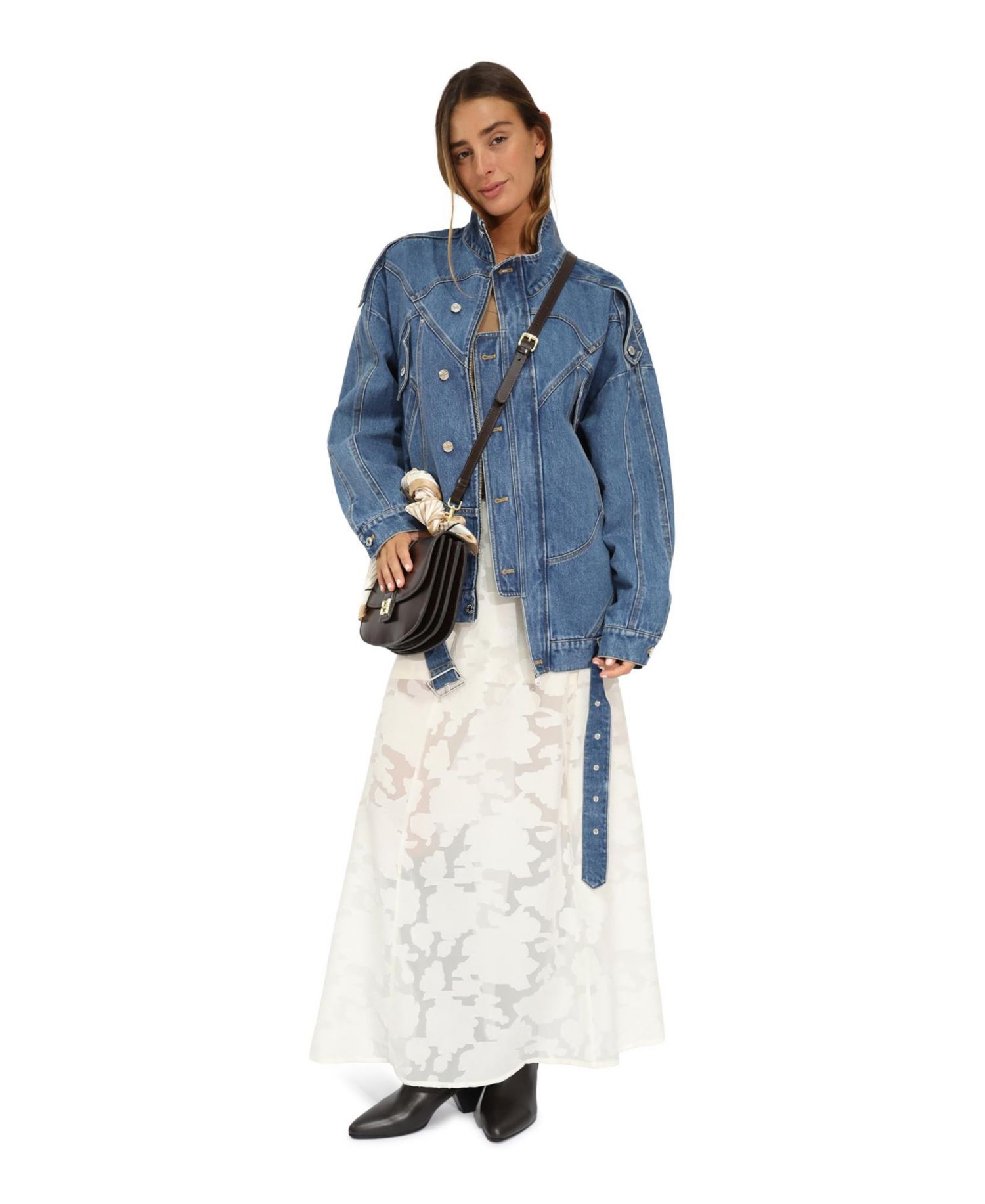 Women's Belle and Bloom Downtown Denim Oversized Jacket