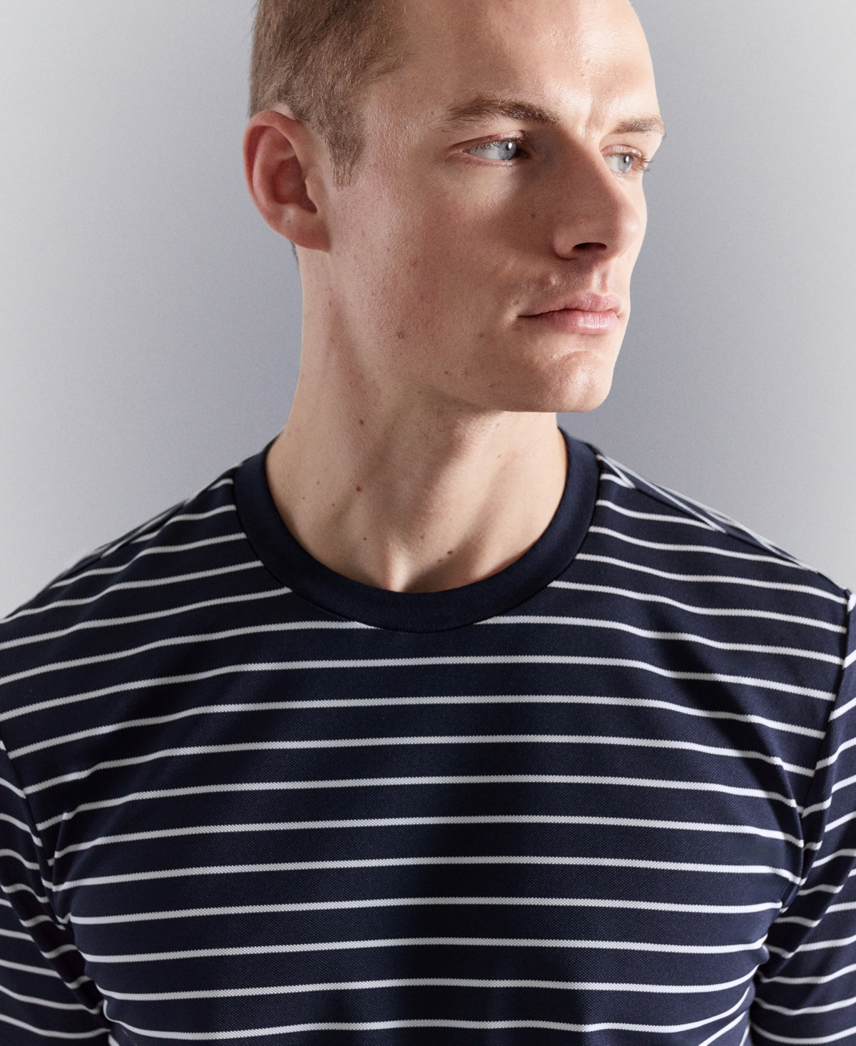 Mango Men's Coolmax Slim-Fit Striped T-Shirt