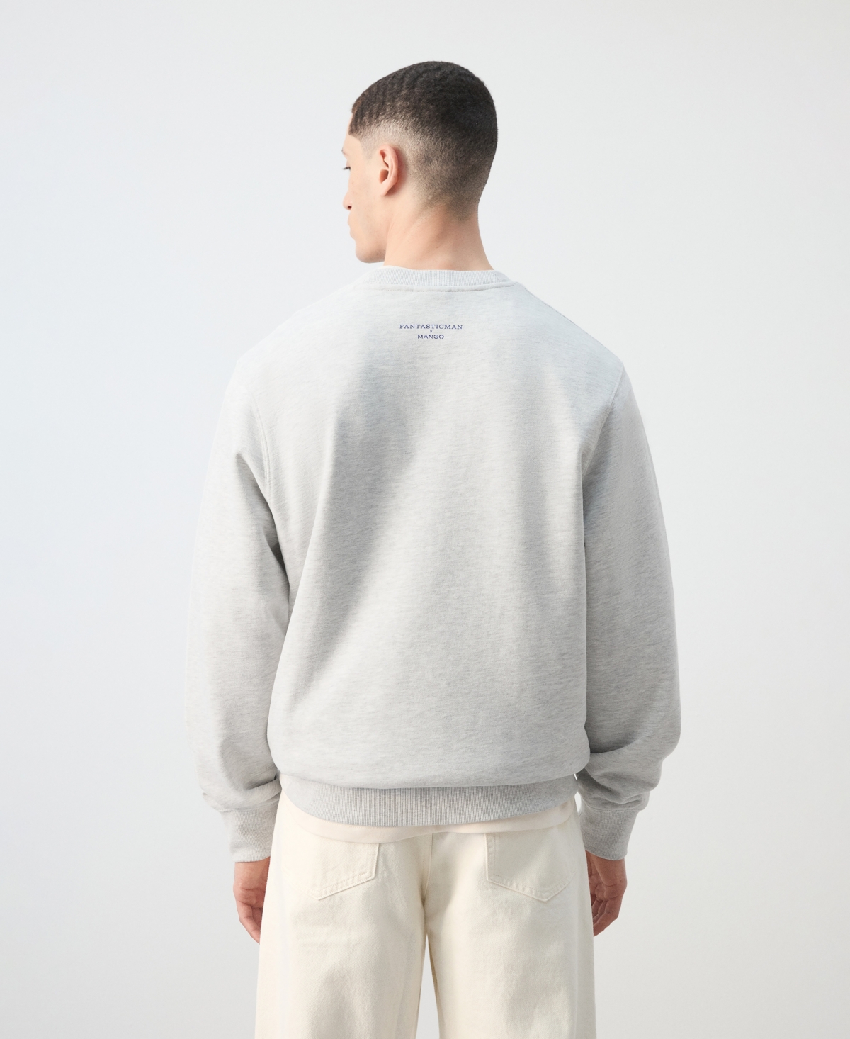 Mango Men's Cotton Printed Sweatshirt