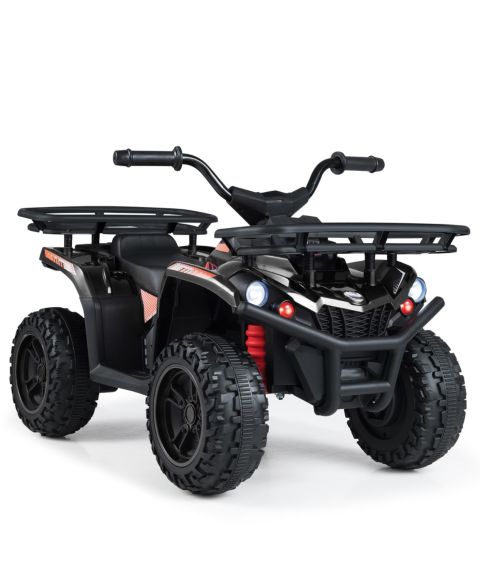 Детская игрушка Slickblue 24V Kids Electric Quad Ride On with LED Headlights, 39.5"L x 21"W x 22"H, Ages 3+, цвет: Чёрный