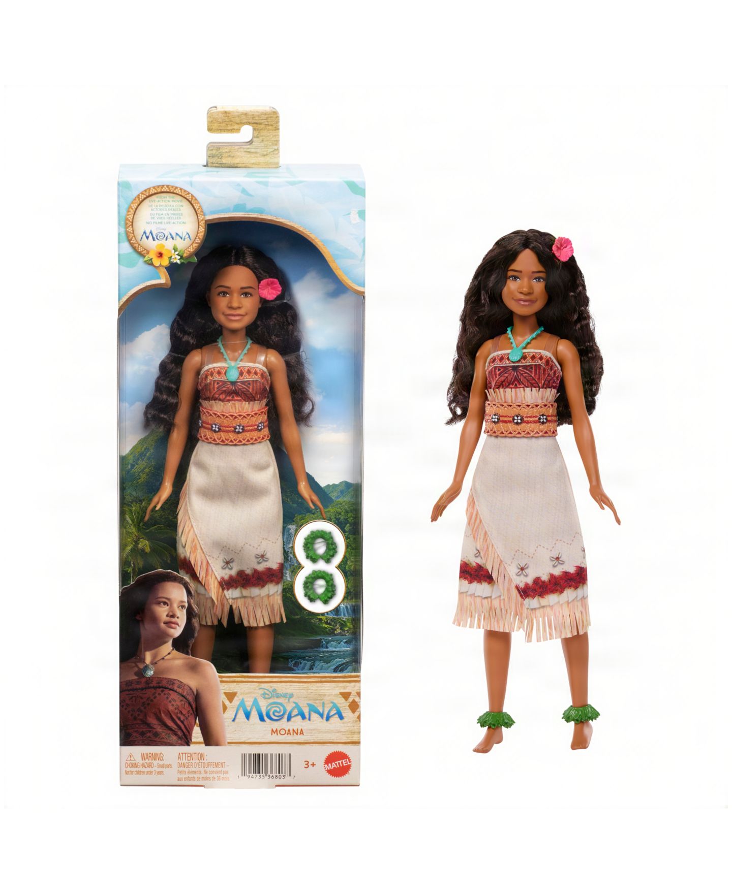 Детская кукла Disney Princess Moana 11" Fashion Doll with Removable Outfit and 5 Accessories, Ages 3+ — фото 2