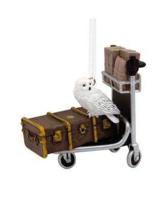 Christmas Ornament Harry Potter Luggage Trolley With Hedwig