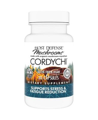 Host Defense CordyChi Capsules - Energy & Immune Support Supplement - Cordyceps & Reishi Mushroom Supplement for Relaxation & Respiratory Support - Ai