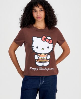 Juniors' Hello Kitty Thanksgiving Crewneck Tee