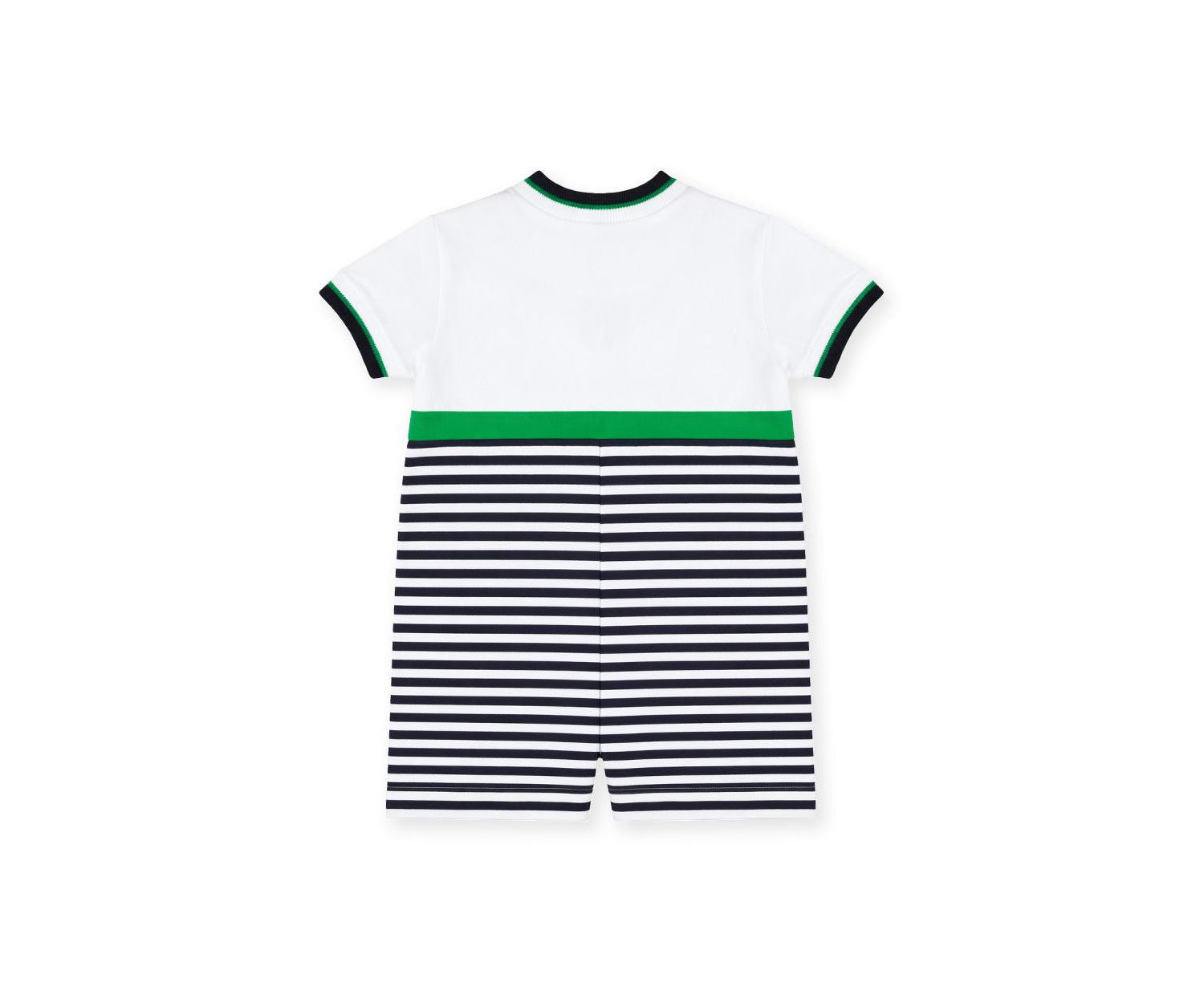 Baby Boy Stripe Knit Shortall with Tennis Rackets