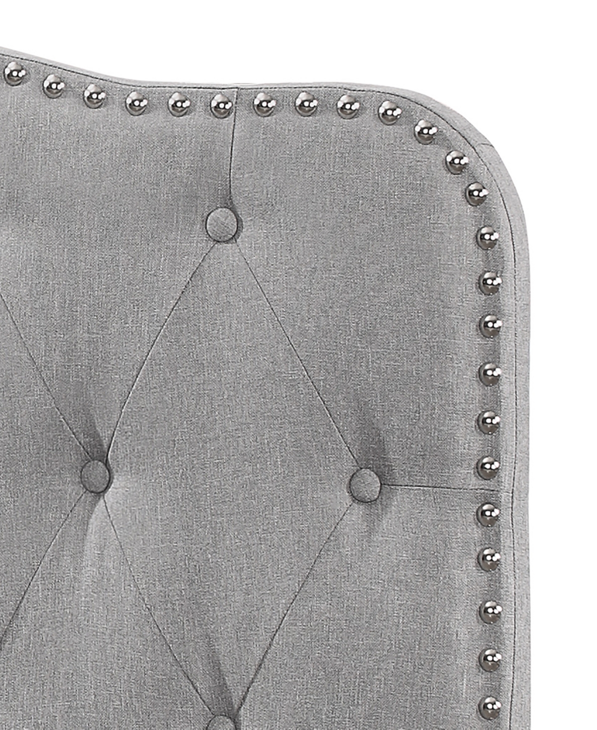 Best Quality Furniture 48" Fabric Twin Panel Bed with Linen Upholstery