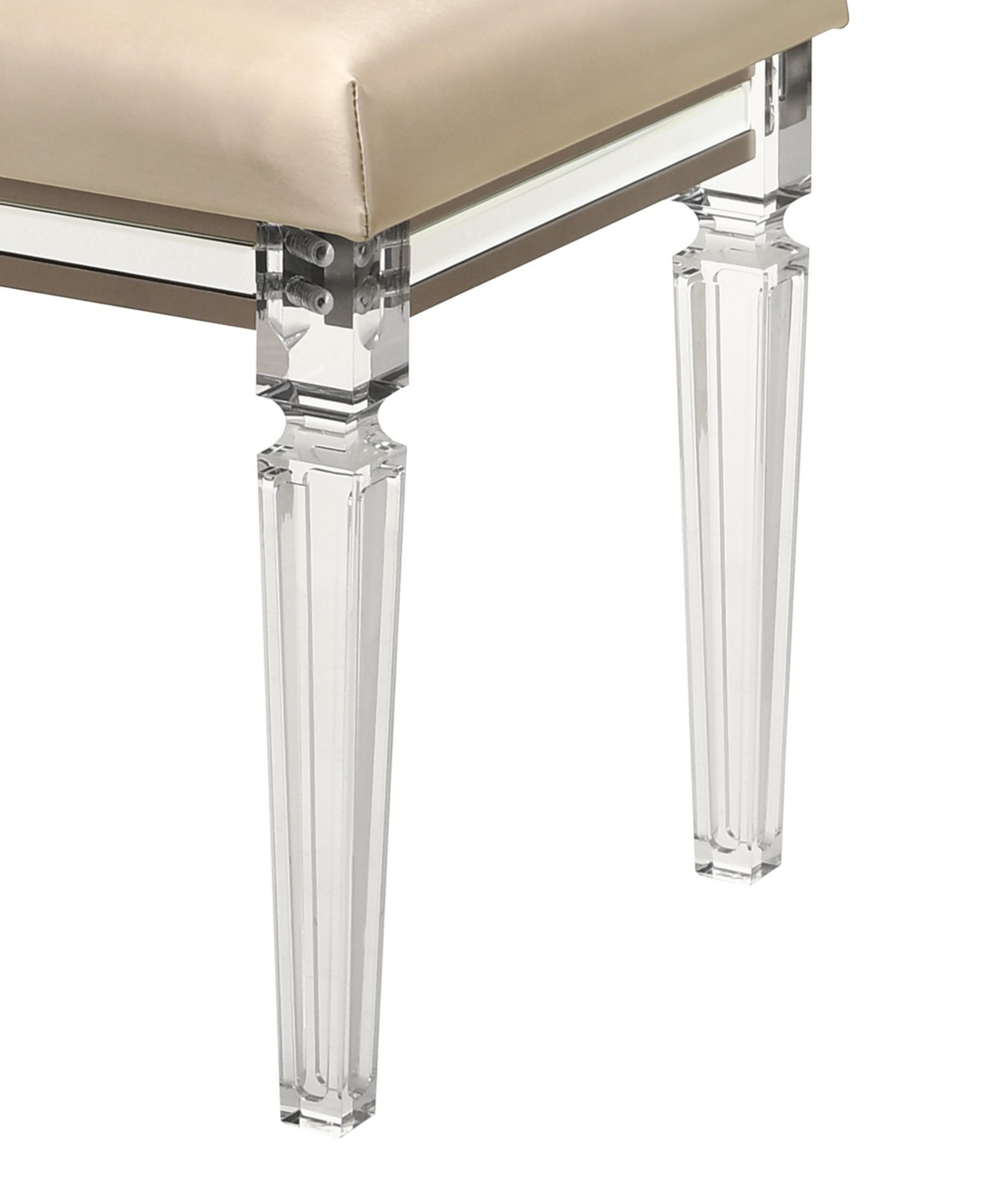 Best Quality Furniture 19" Fabric Glam Bench