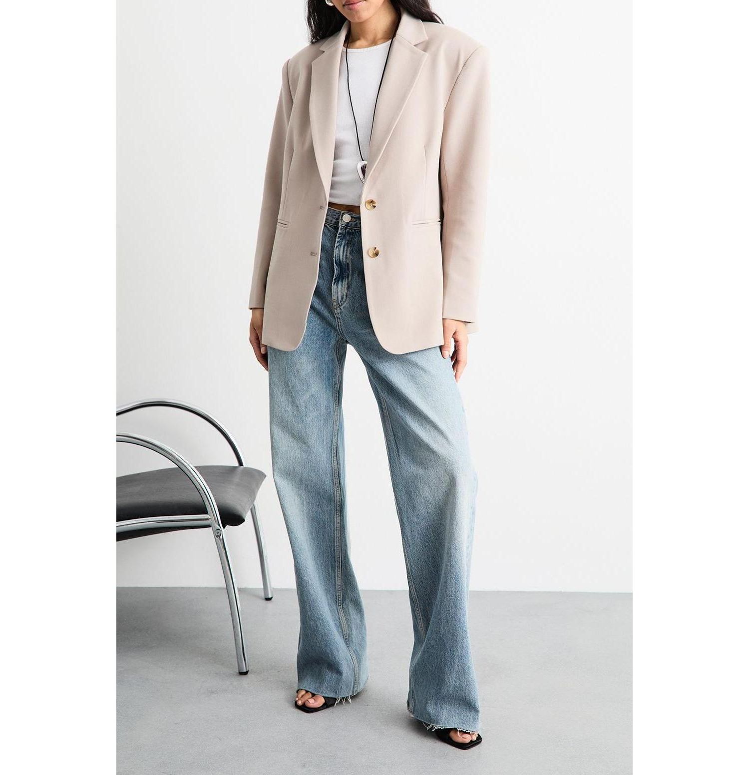 Women's Oversized Single Breasted Blazer