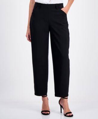Petite Mid-Rise Barrel-Leg Pants