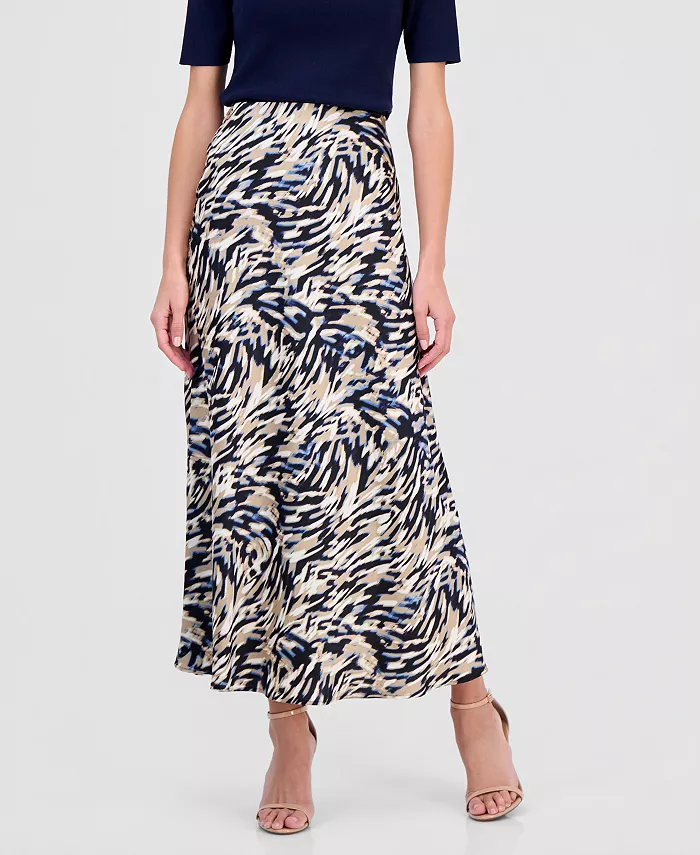 Women's Printed Bias-Cut Maxi Skirt