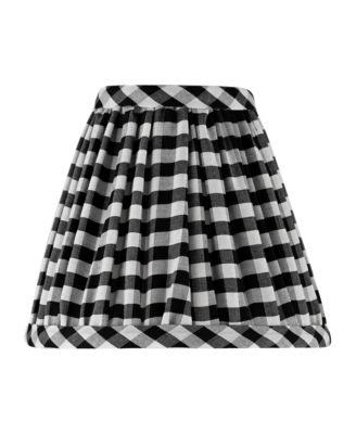 Gingham  Plaid Pleated Cotton Clip-On Empire Shade (3x6x5)