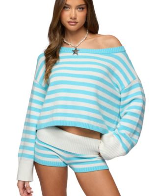 Women's Saphi Striped Oversized Knit Sweater