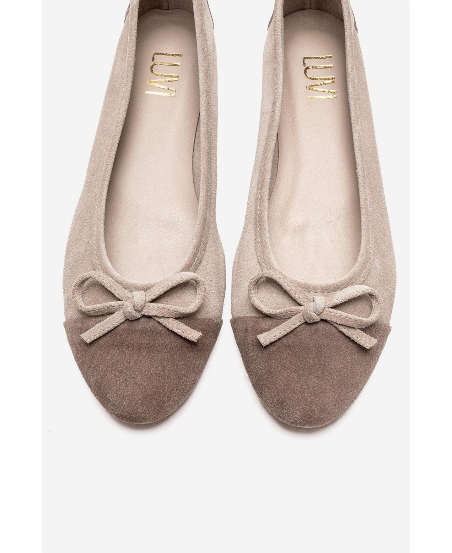 Женские кожаные балетки Forever & Always Shoes Boleo, цвет: Бежевый замшевый — фото 5
