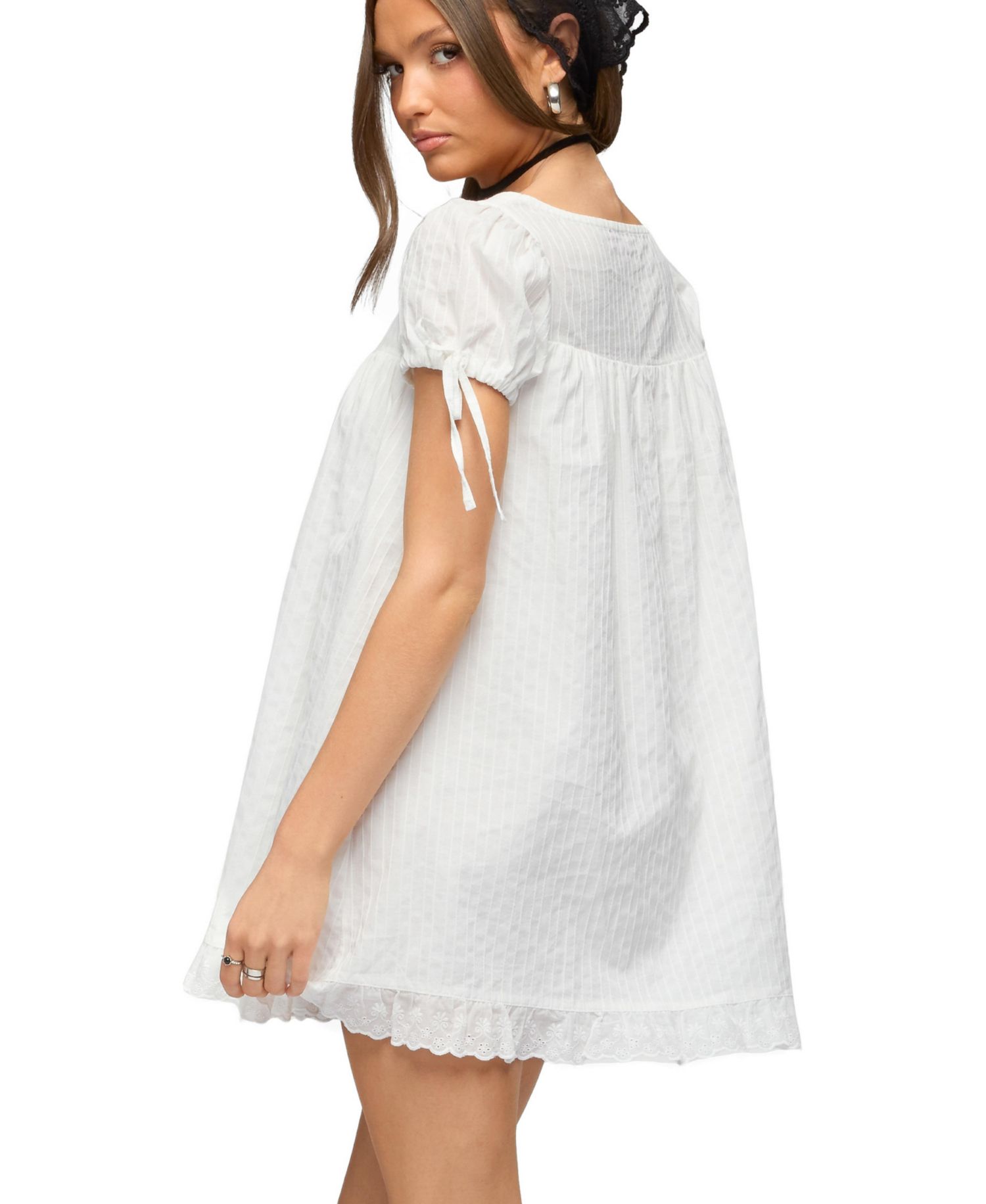 Women's Sepid Striped Cotton Mini Dress