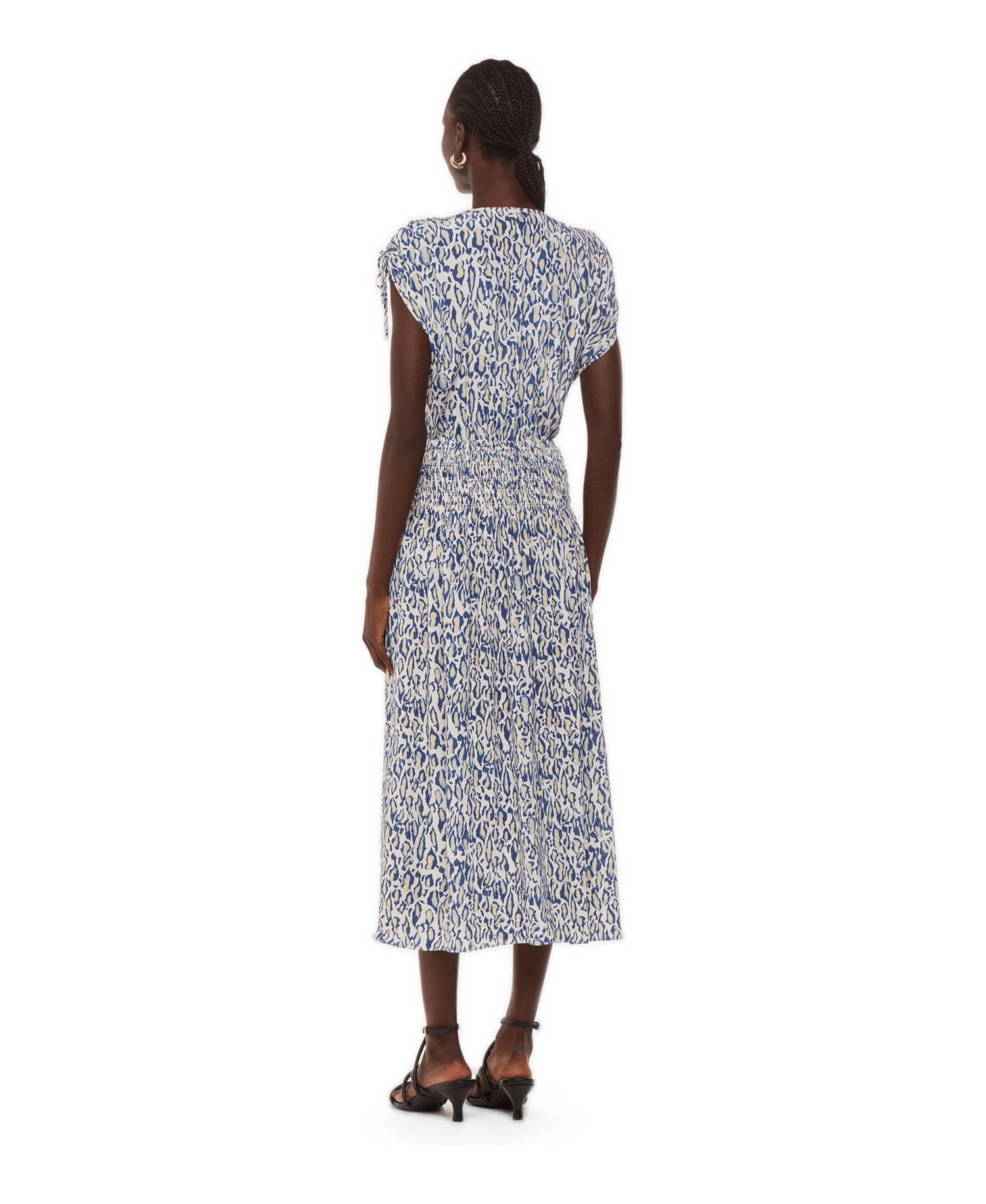Women's Flaming Leopard Print Midi Dress