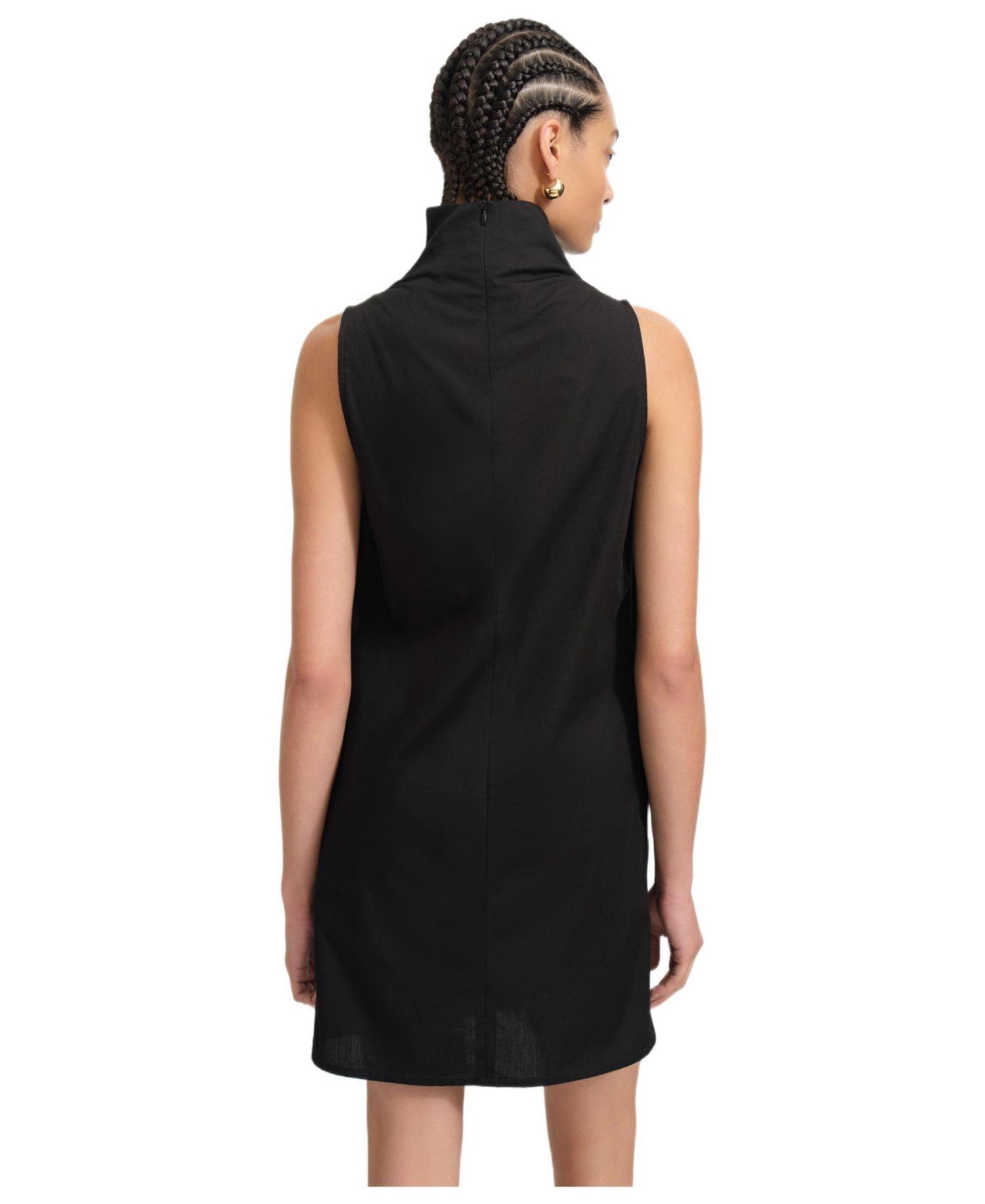 Women's Minna Wide-Neck Relaxed-Fit Cotton Mini Dress with Pockets