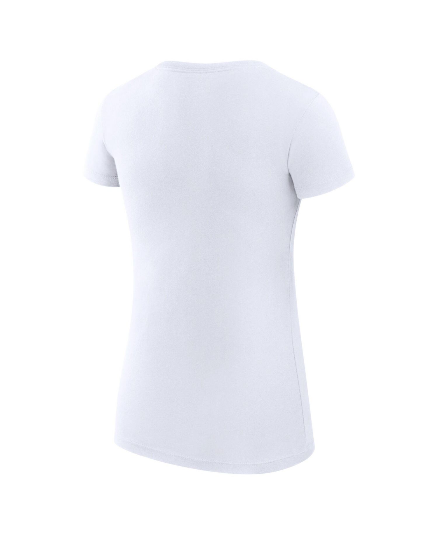 Women's White New York Knicks Super-Slim Fit Lightweight Basketball Love T-Shirt