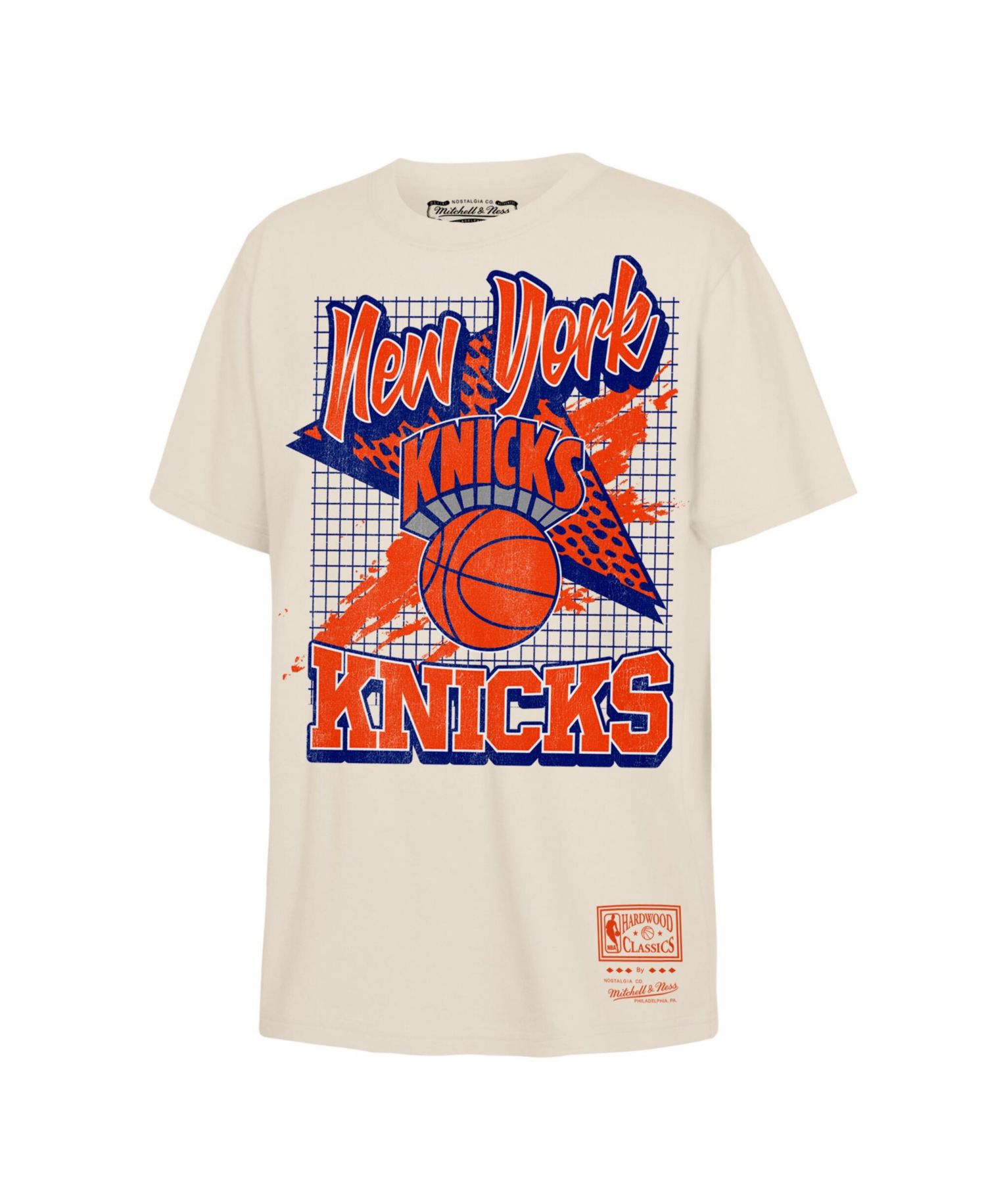 Big Boys and Girls Natural New York Knicks Hardwood Classics Retro Vibe T-Shirt