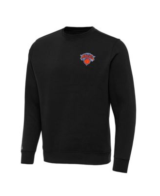 Men's Black New York Knicks Big & Tall Victory Crew Neck Pullover Sweatshirt