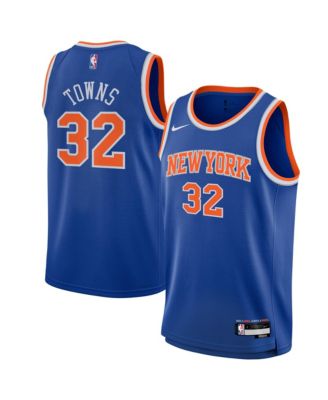 Big Boys and Girls Karl-Anthony Towns Blue New York Knicks Swingman Icon Edition Jersey
