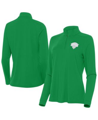 Women's Kelly Green New York Knicks St. Patrick's Day Intent Quarter-Zip