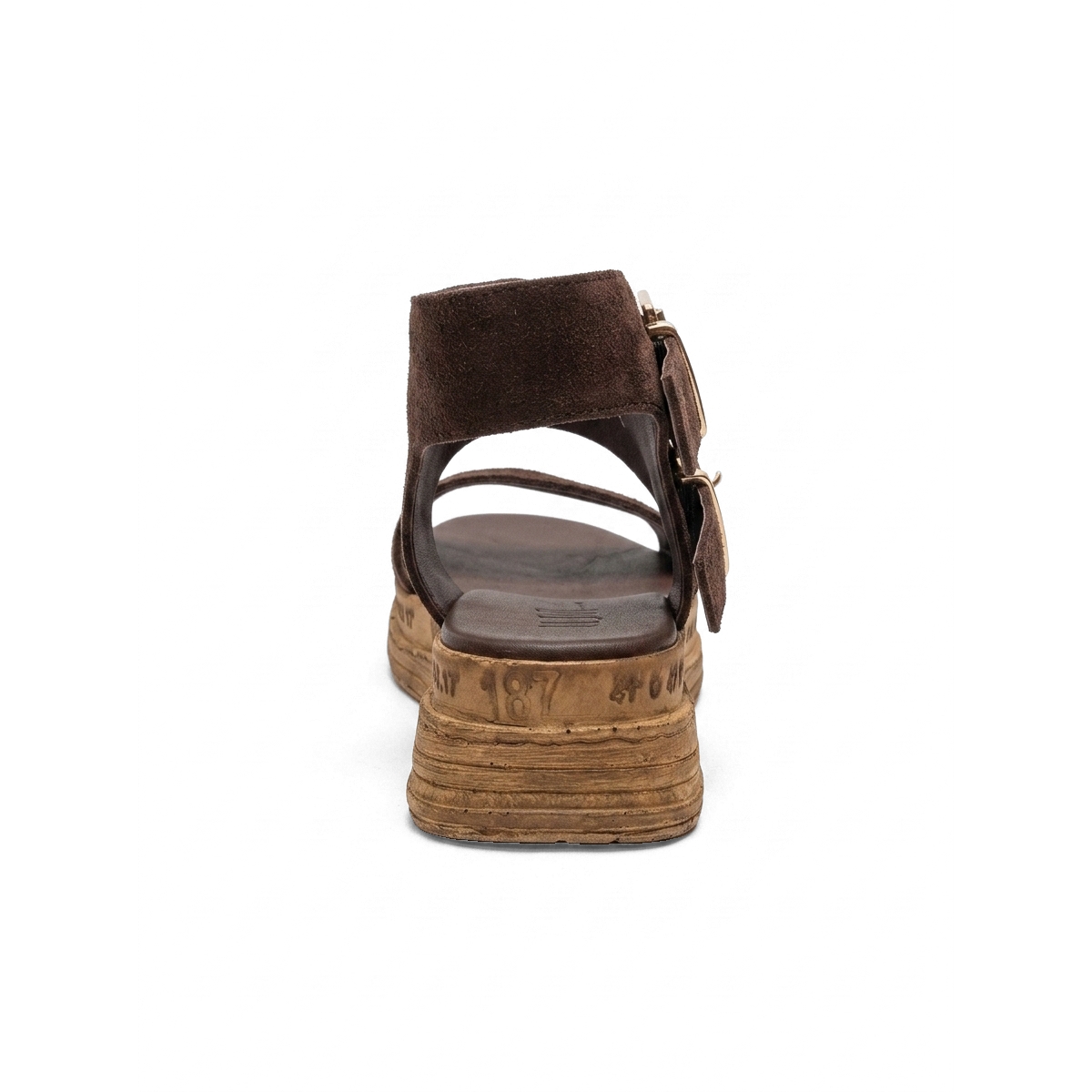 Forever & Always Shoes Women's Lorentis Leather Double Buckle Sandal