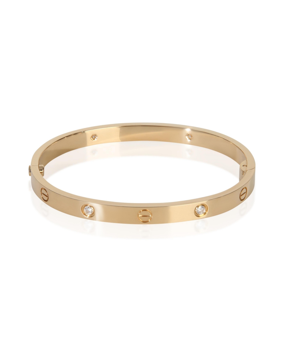 Pre-Owned Tiffany & Co Yellow Gold Diamond Medium Model Love Bracelet