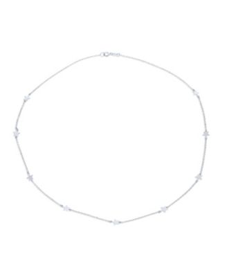 Dainty Celestial Multi Star Strand Necklace in Sterling Silver USA Patriotic Design