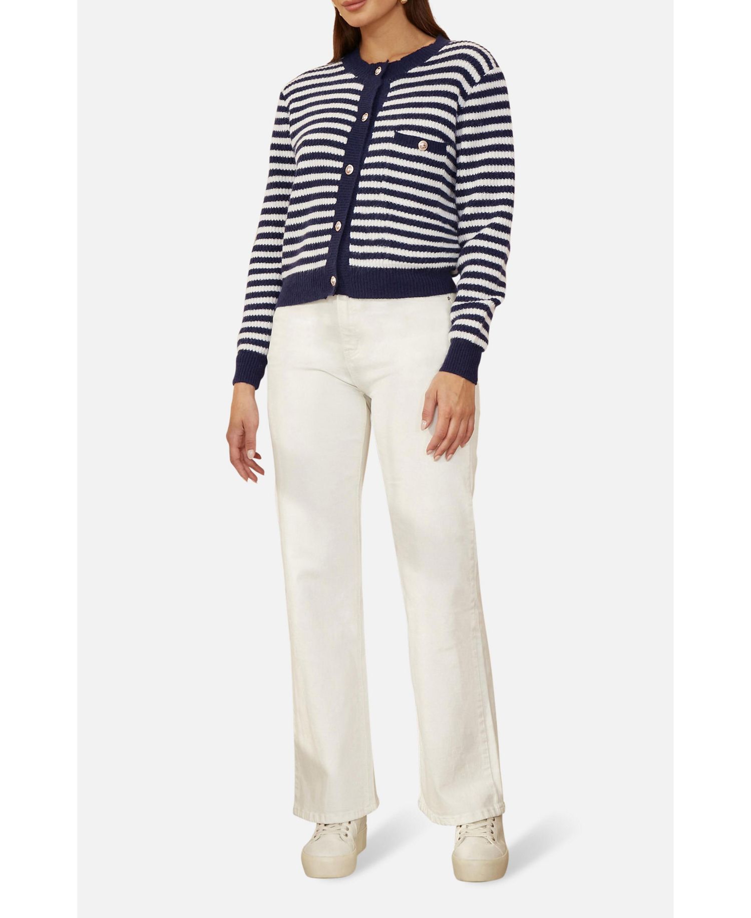 Women's Long Sleeve Knit Relaxed Fit Cardigan