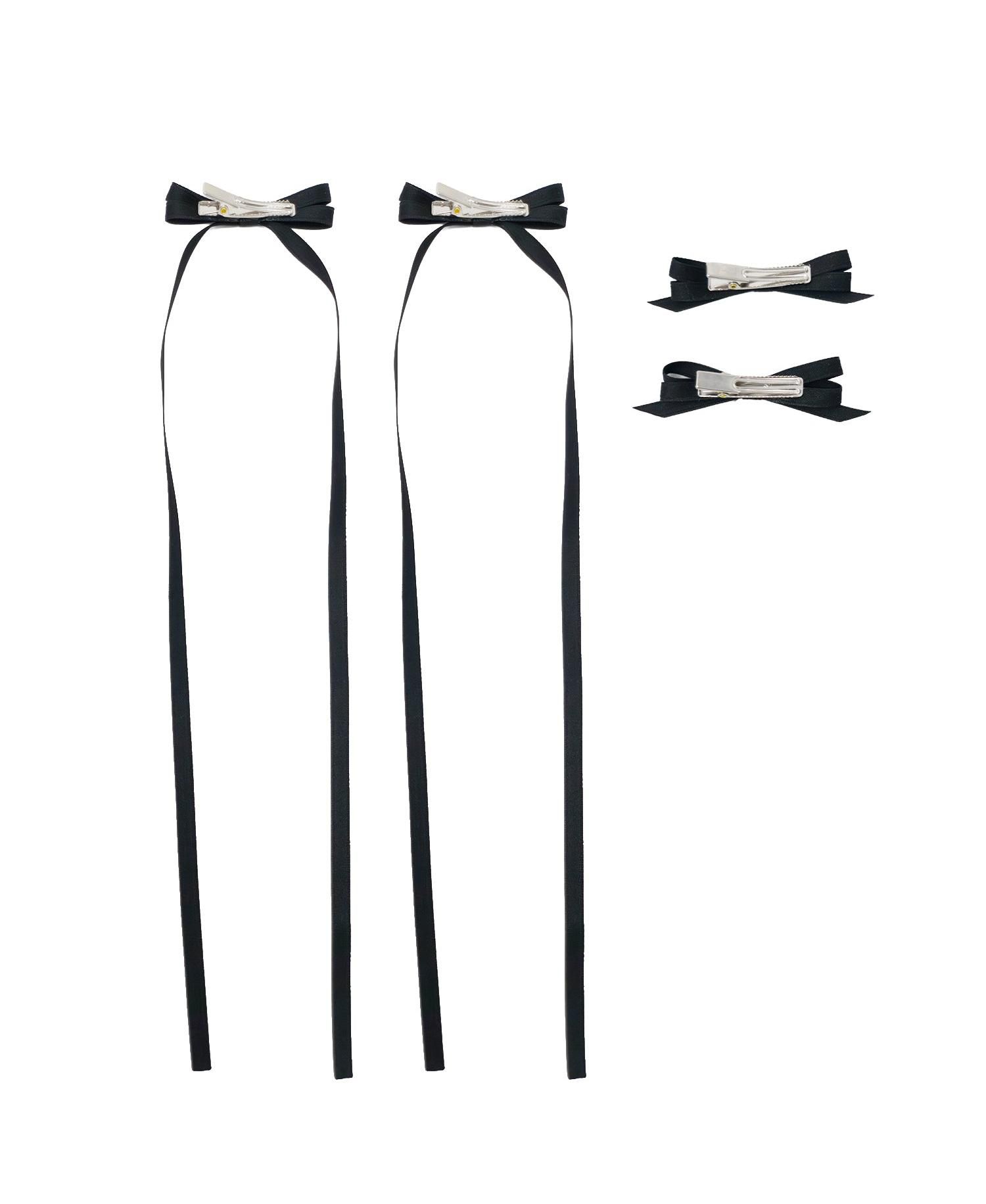 Girls Ribbon Bow Clip Set (4pc)
