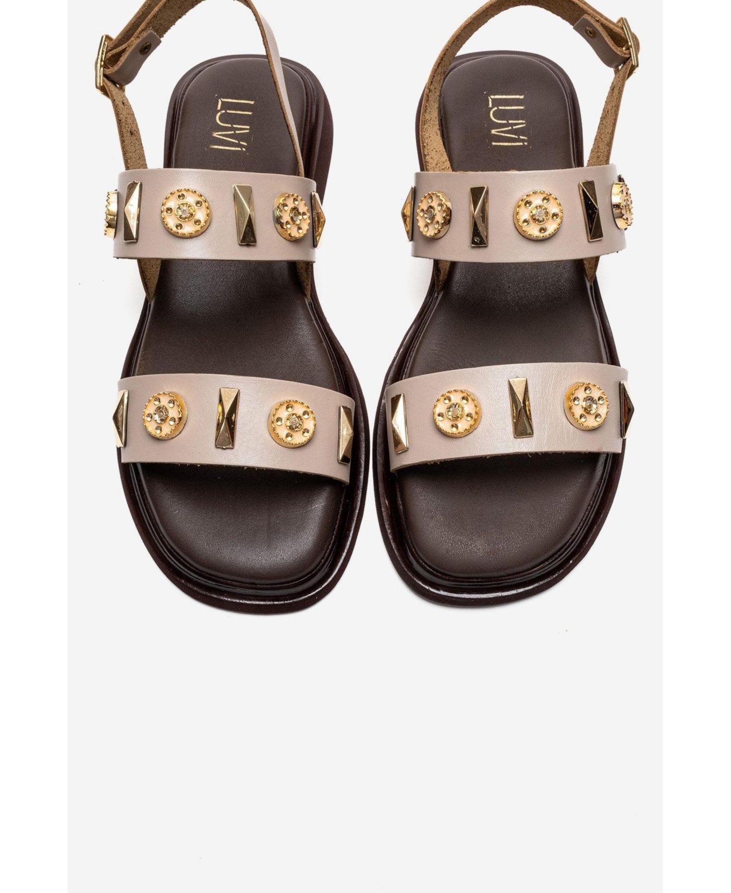 Женские сандалии Forever & Always Shoes Libera Leather, цвет: Бежевый — фото 5
