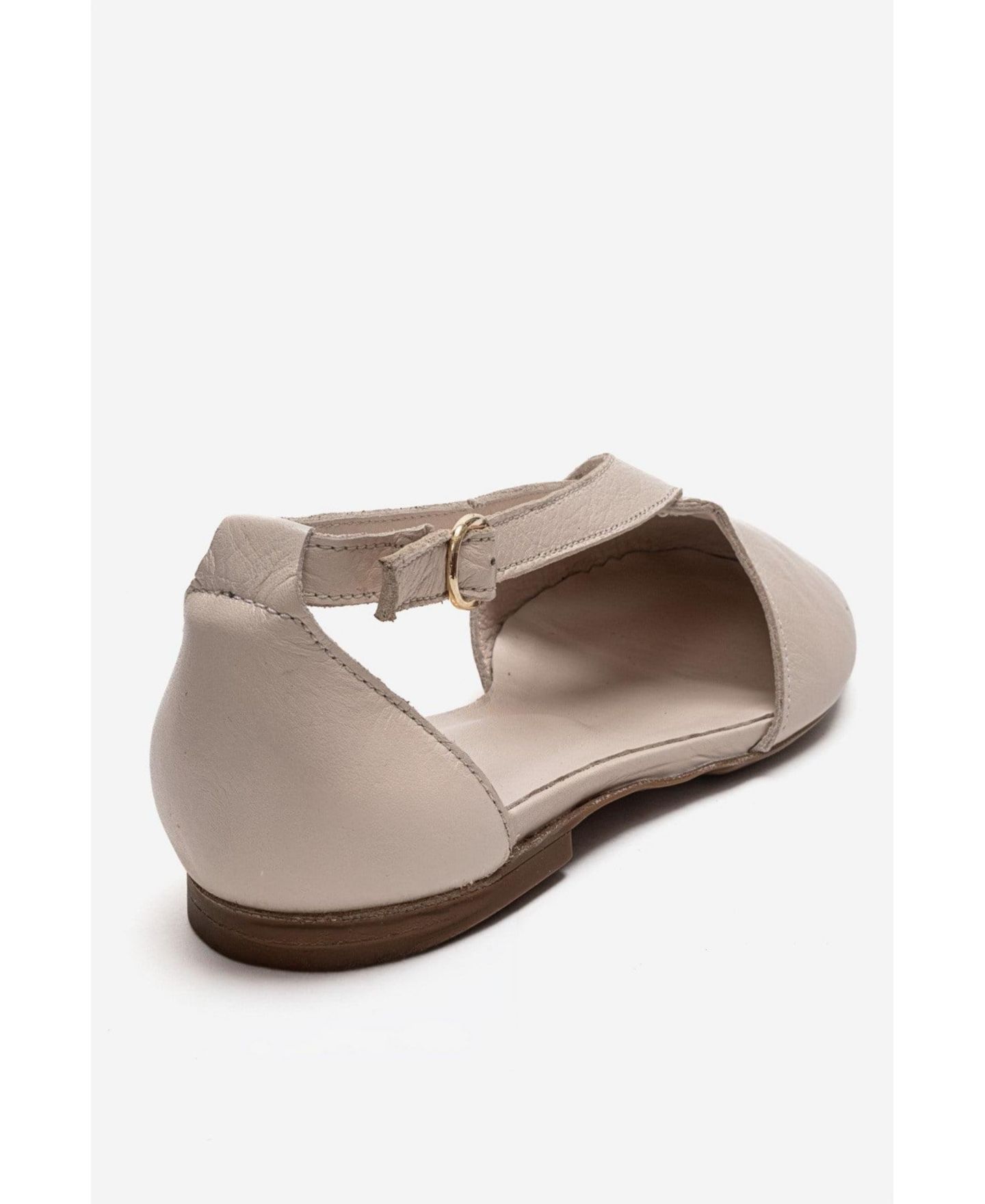 Женские балетки Forever & Always Shoes Fable Leather Side Cut Ballet Flat, цвет: Бежевый — фото 3