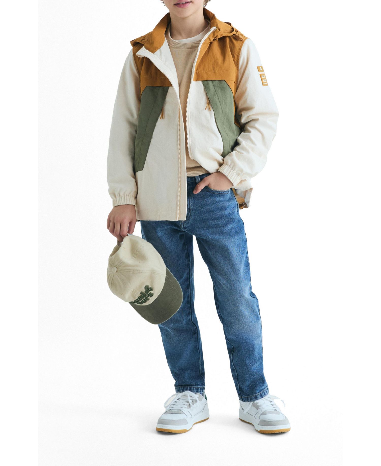 Women's Color Block Technical Coat with Hood