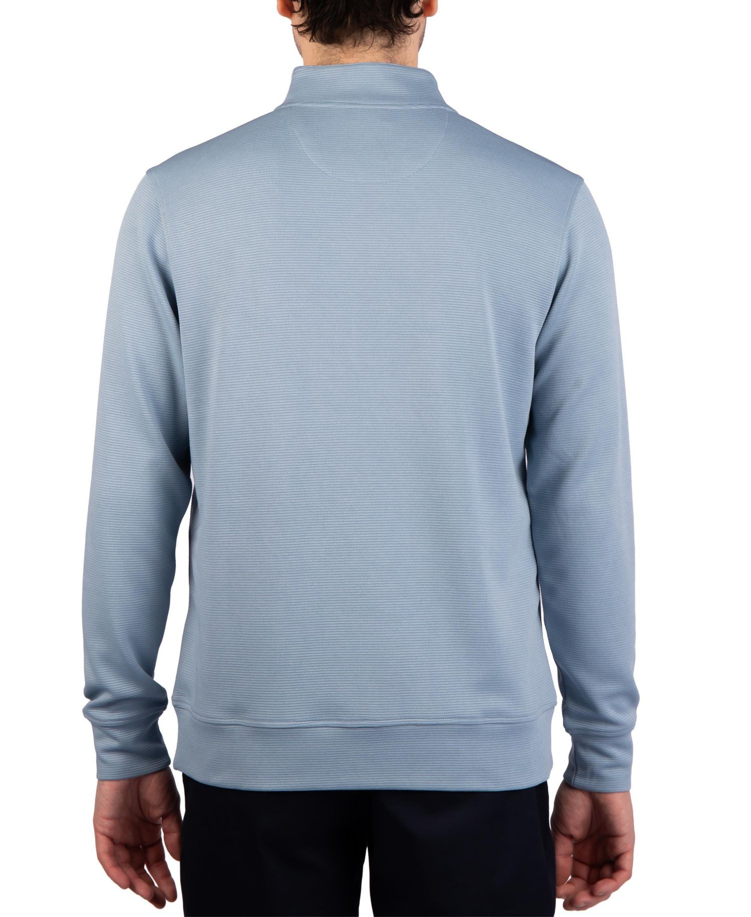 Men's men Ottoman Quarter Zip with Suede Tipping