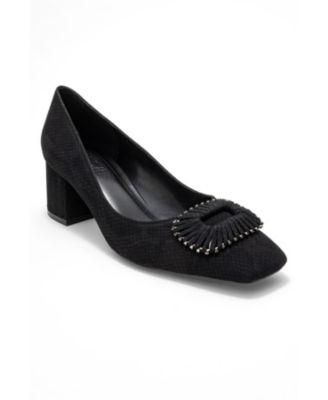Velora Buckle Square Toe Block Heel Pump