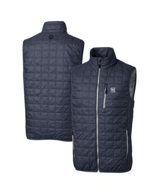 Men's Heathered Navy New York Yankees Big & Tall Rainier Full-Zip Puffer Vest