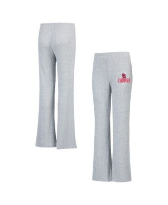 Women's Gray St. Louis Cardinals Juniper Rib Knit Flare Sleep Pants
