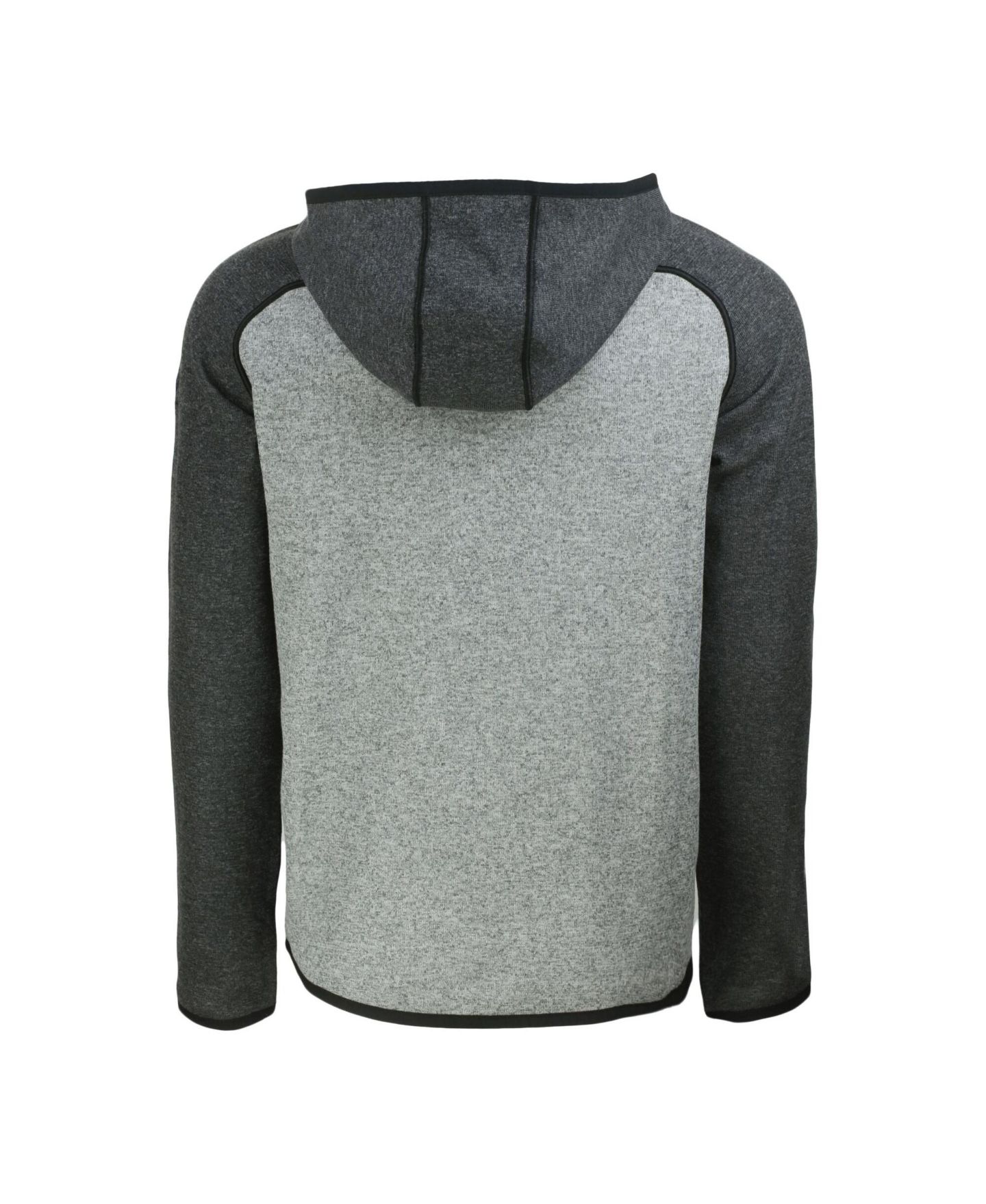 Мужская куртка Cutter & Buck Heather Charcoal/Heather Gray Los Angeles Dodgers Mainsail Full-Zip Hooded — фото 3